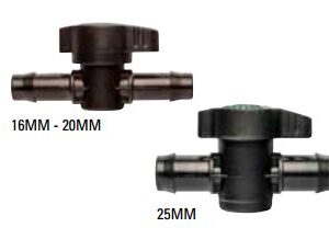 16mm-20mm & 25mm insert barb shut off valve by Netafim™