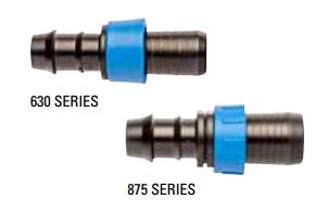 Ring lock adapters by Netafim™ showing the 630 series & 875 series