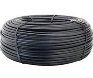 Coil of flex black polyethylene (PE) and PVC tubing by Netafim™