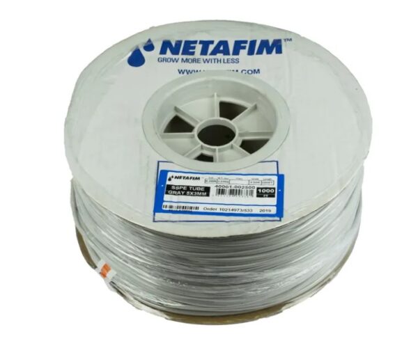 Coil of super flex UV white PE tubing by Netafim™